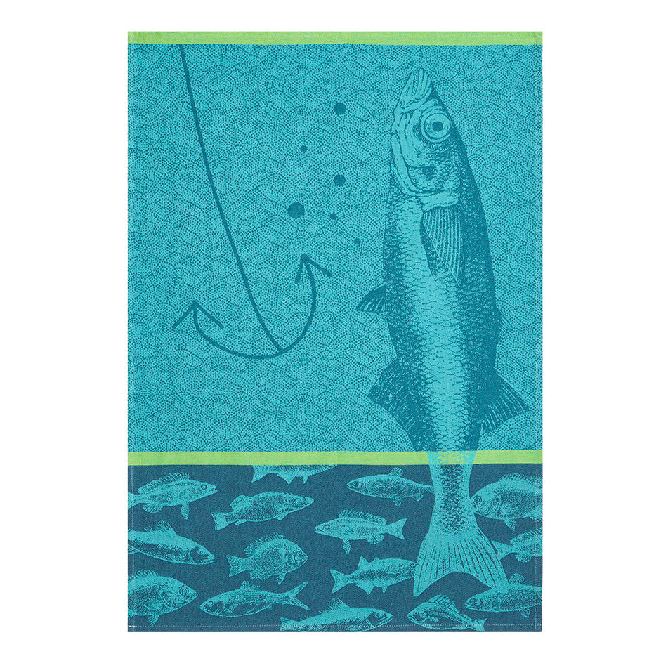 Poissons (Fish) French Jacquard Dish Towel by Coucke