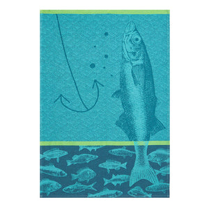 Poissons (Fish) French Jacquard Dish Towel by Coucke
