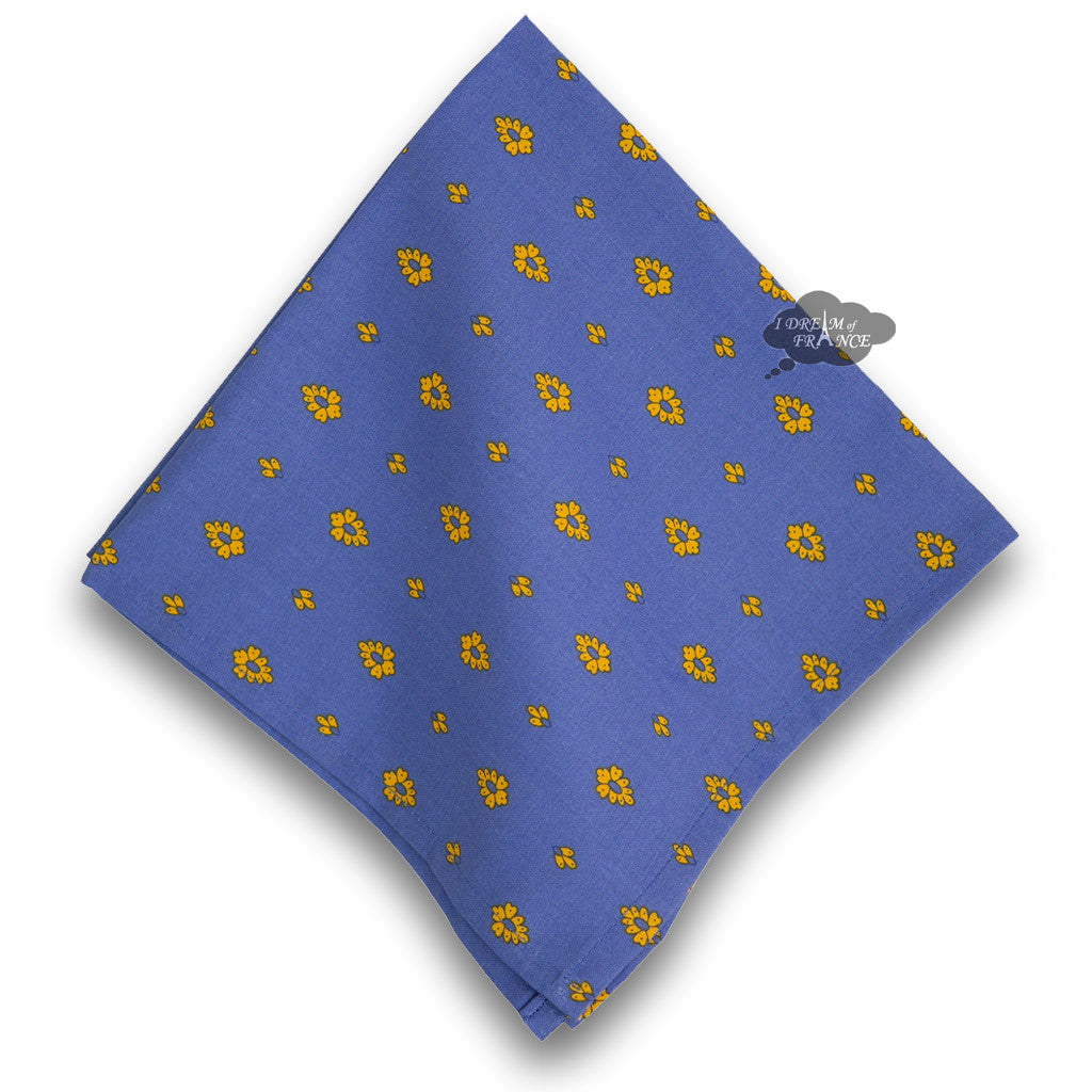 Grapes Blue Provence Cotton Napkin by Le Cluny