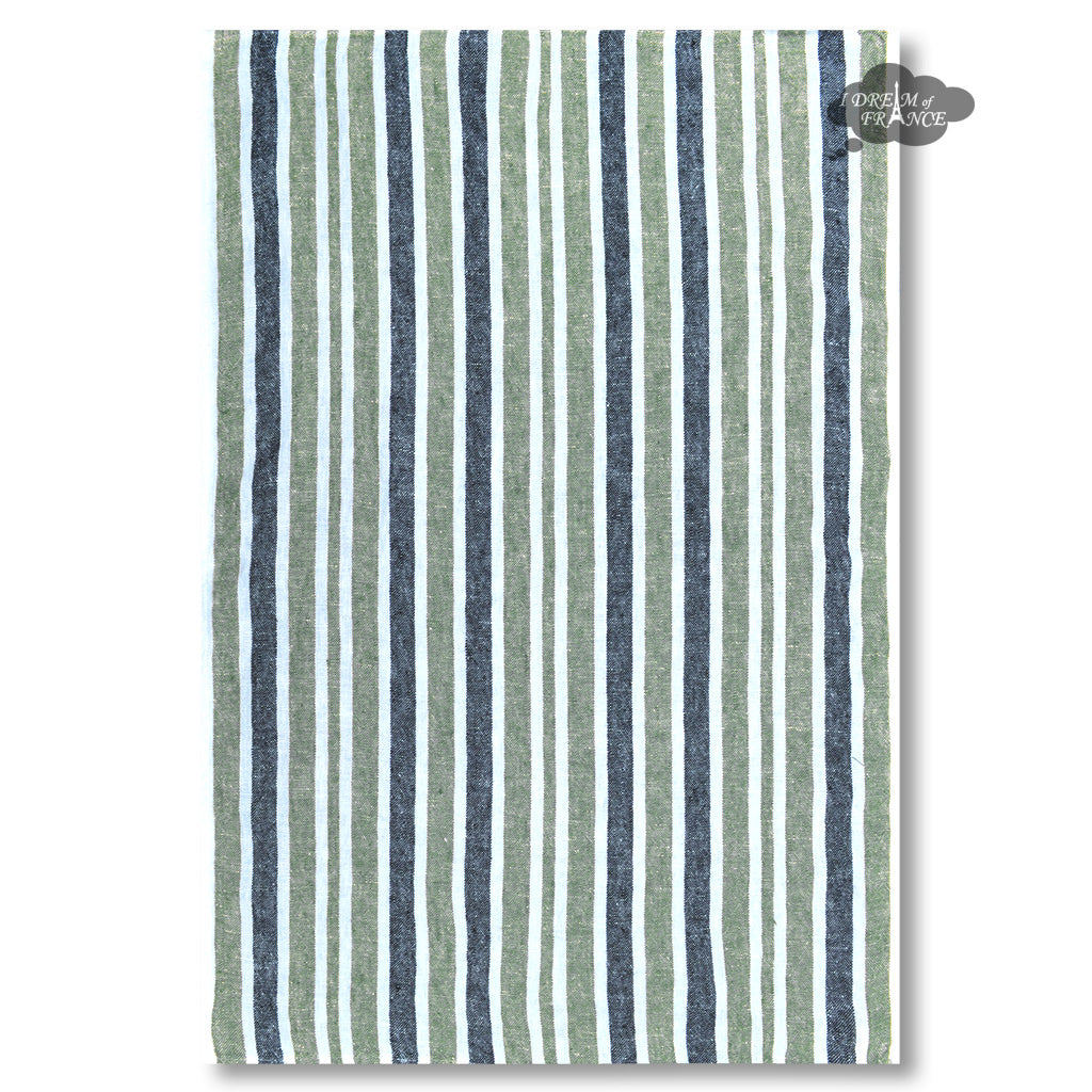 Piantarella Khaki French Linen Kitchen Towel by Harmony