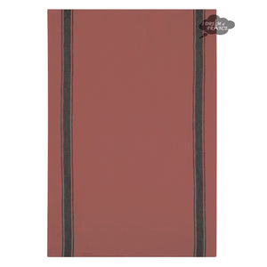 Olbia Rosewood French Linen Kitchen Towel by Harmony
