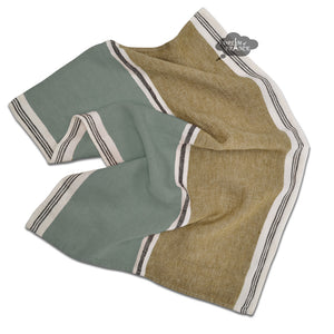 Trevise Khaki French Linen Kitchen Towel by Harmony