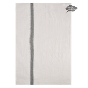 Vivario Granit & White French Linen Kitchen Towel by Harmony