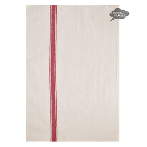 White Linen Kitchen Towels With Strawberries