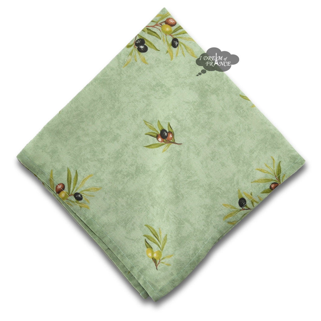 Clos des Oliviers Green Provence All-Over Cotton Napkin by l'Ensoleillade