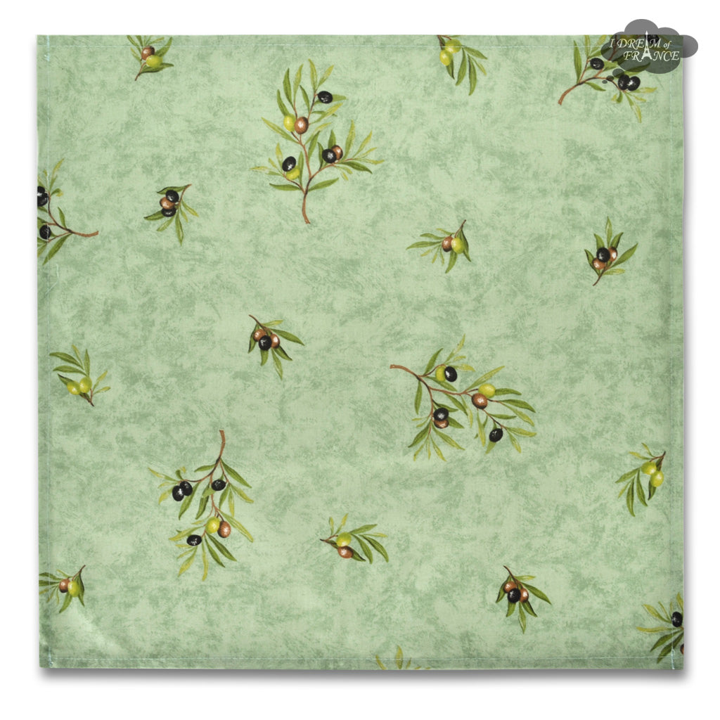 Clos des Oliviers Green Provence All-Over Cotton Napkin by l'Ensoleillade