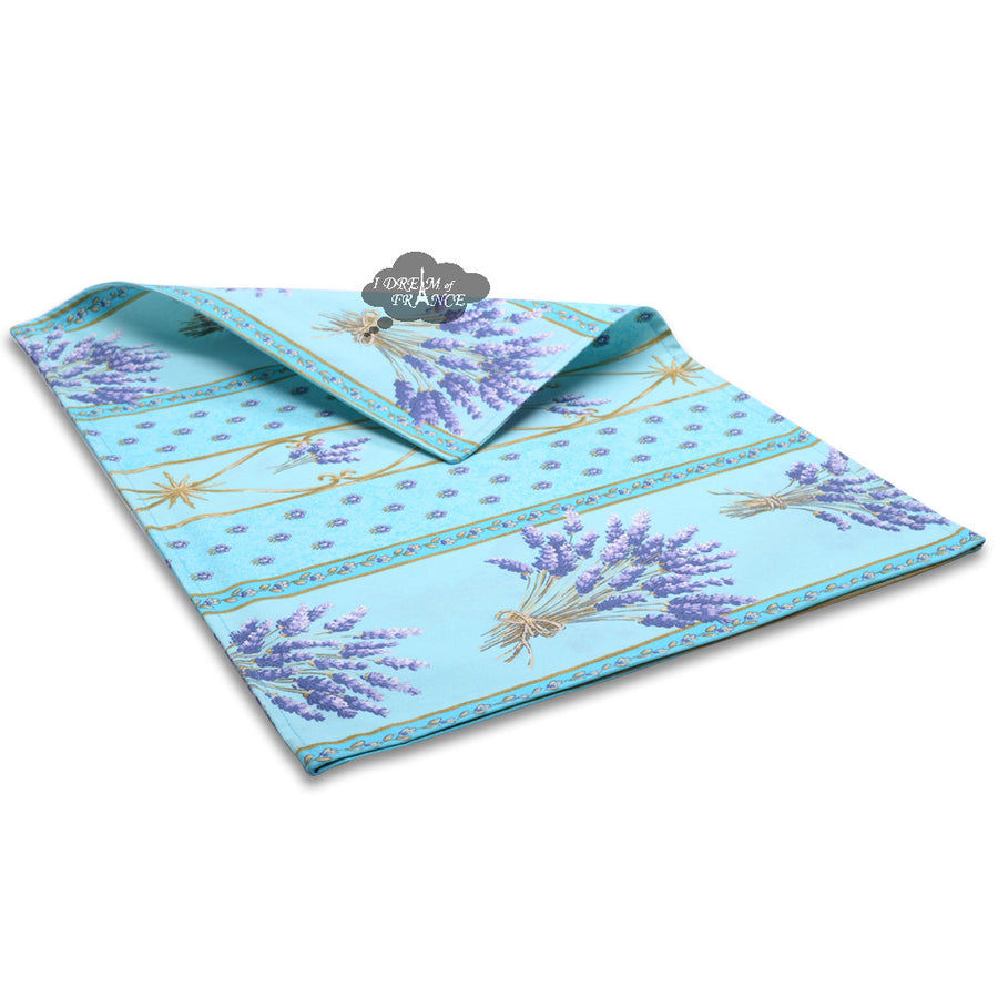 Lavender Blue Coated Reversible Placemat by Le Cluny