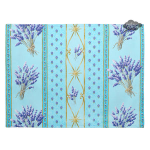 Lavender Blue Coated Reversible Placemat by Le Cluny