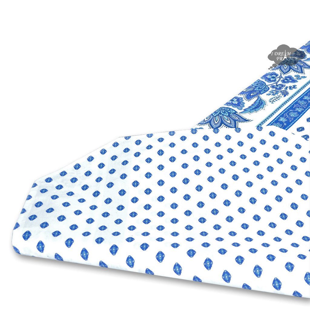 14x72" Lisa White Cotton Coated Provence Table Runner by Le Cluny