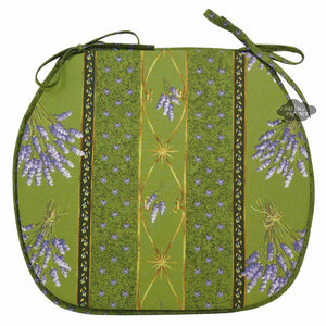 Lavender Green Coated French Style Chair Pad by Le Cluny