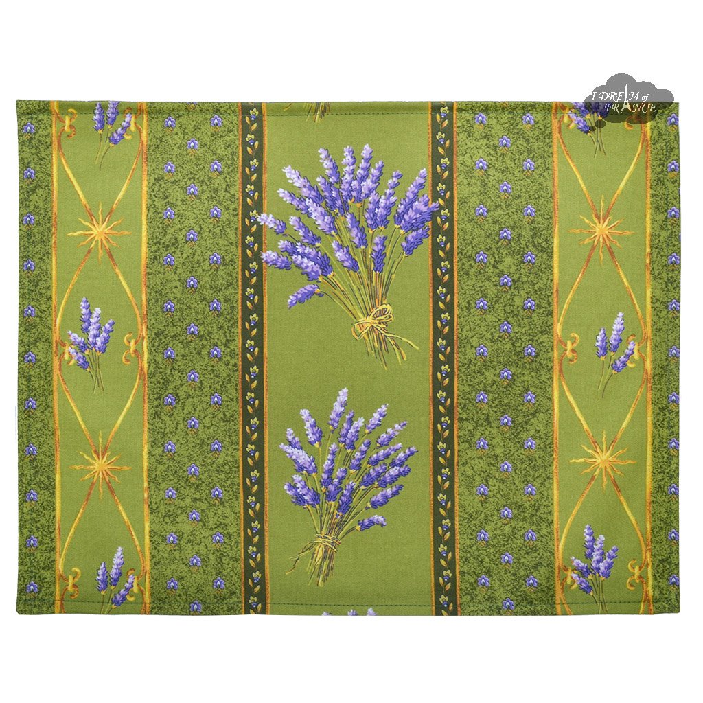 Lavender Green Coated Reversible Placemat by Le Cluny