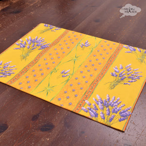 Lavender Yellow Coated Reversible Placemat by Le Cluny