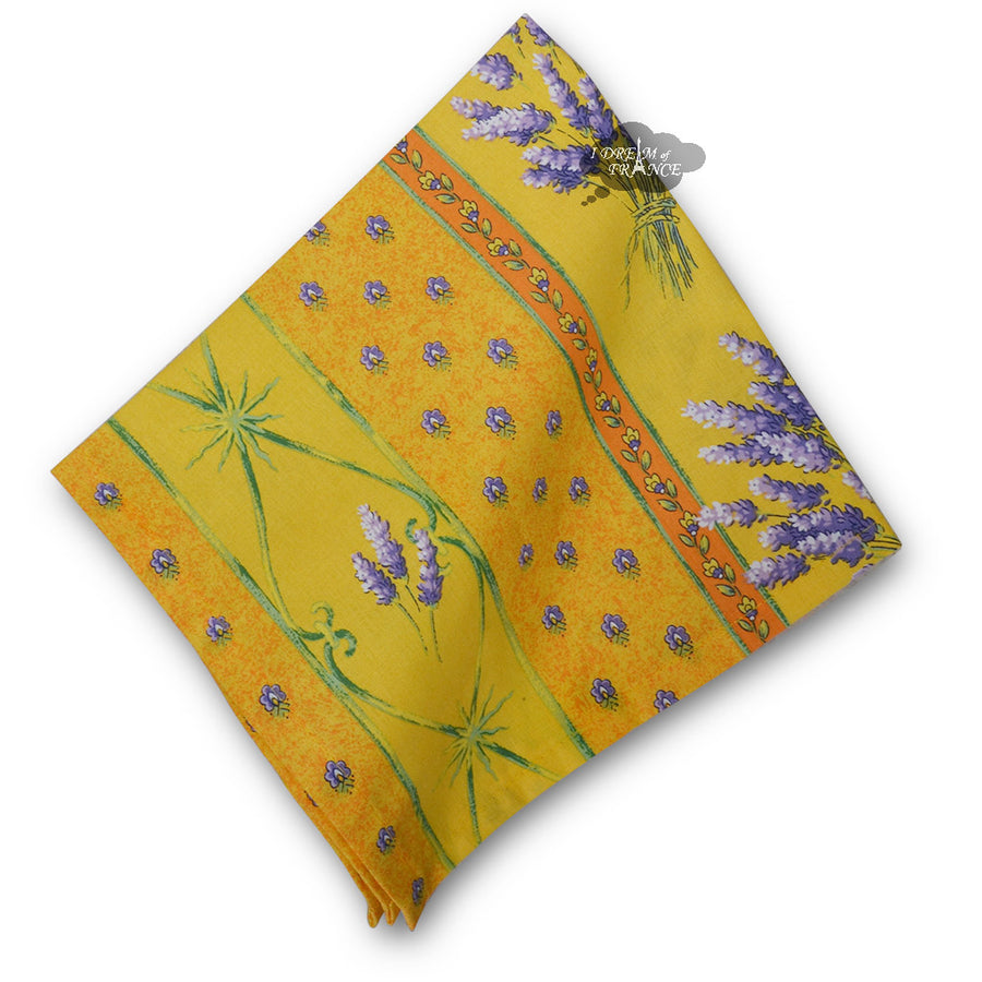 Lavender Yellow Provence Cotton Napkin by Le Cluny