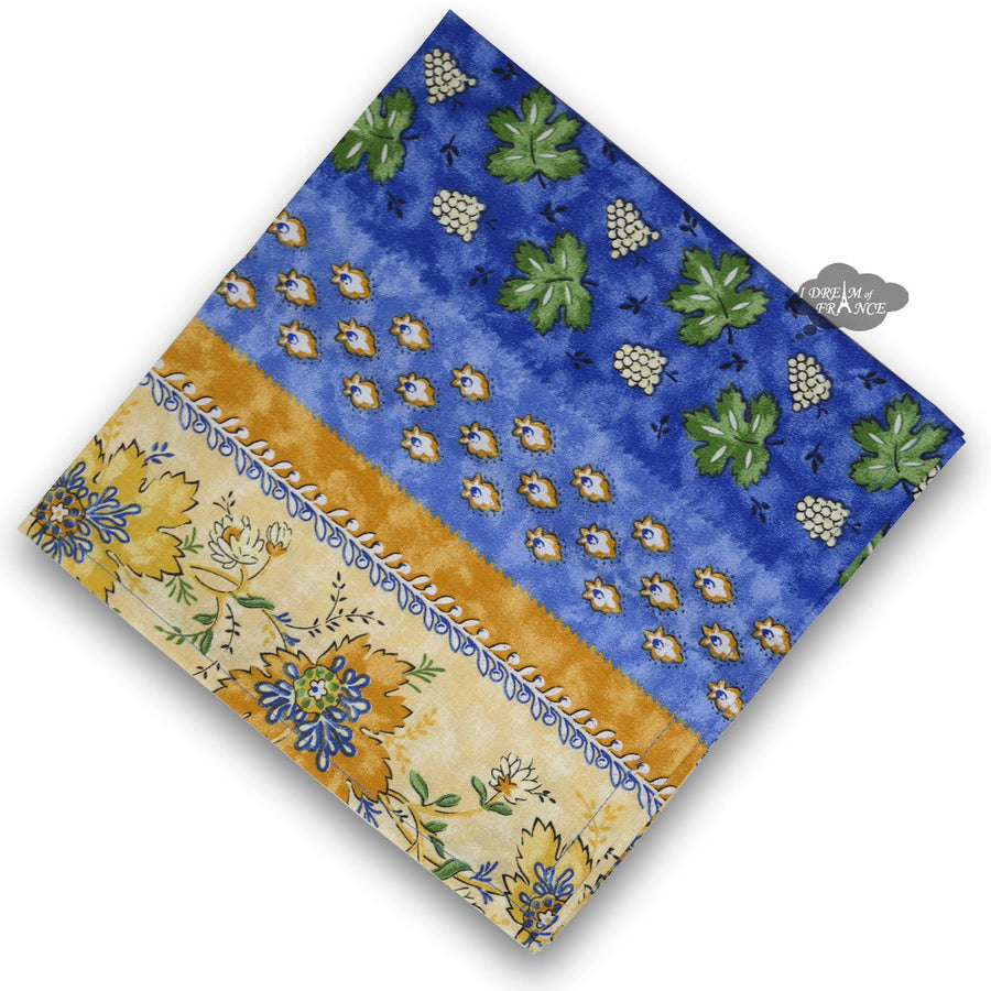 Monaco Blue Full Pattern Provence Cotton Napkin by Le Cluny