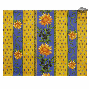 Sunflower Blue Coated Reversible Placemat by Le Cluny