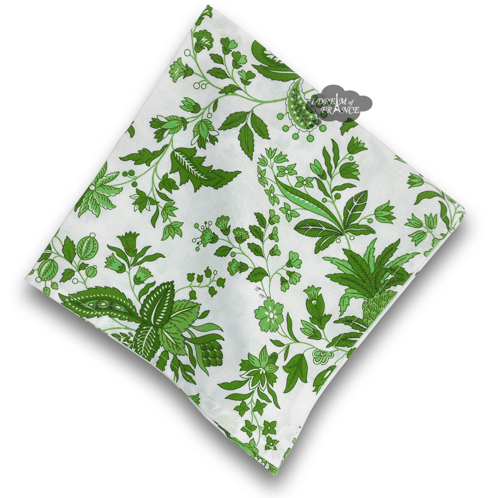 Versailles Green French Cotton Napkin by Le Cluny I Dream of France