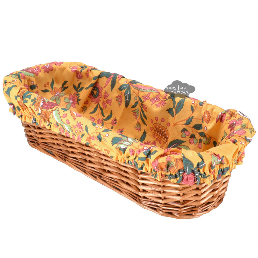 Versailles Yellow French Baguette Basket with Removable Liner by Le Cluny