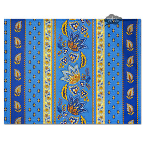 Lisa Blue Coated Cotton Reversible Placemat  by Le Cluny
