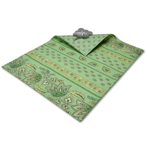 Lisa Pistachio Acrylic-Coated Cotton Reversible Placemat by Le Cluny