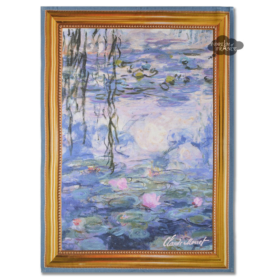 Monet Nympheas Water Lilies French Kitchen Towel by Marat d'Avignon