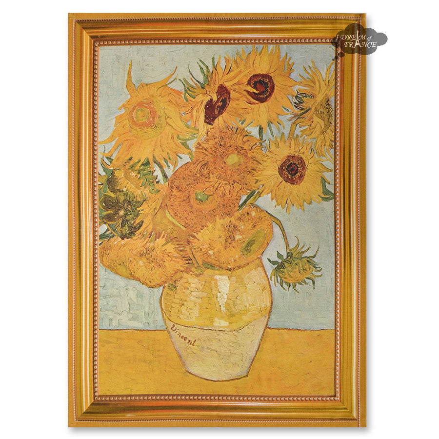 Van Gogh Sunflowers French Kitchen Towel by Marat d'Avignon