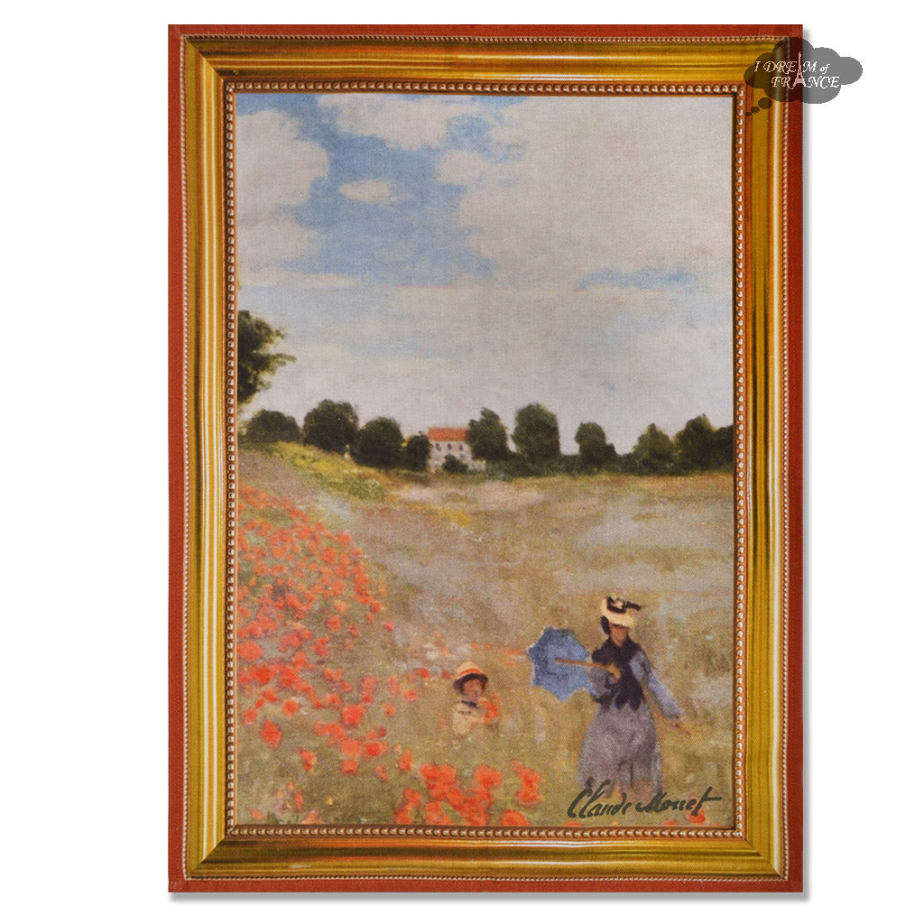 Monet Wild Poppies French Kitchen Towel by Marat d'Avignon