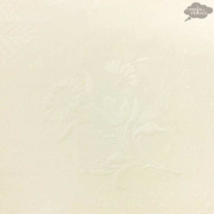 62x108" Rectangular Roses & Lavender Matelassé Tablecloth by Tissus Toselli