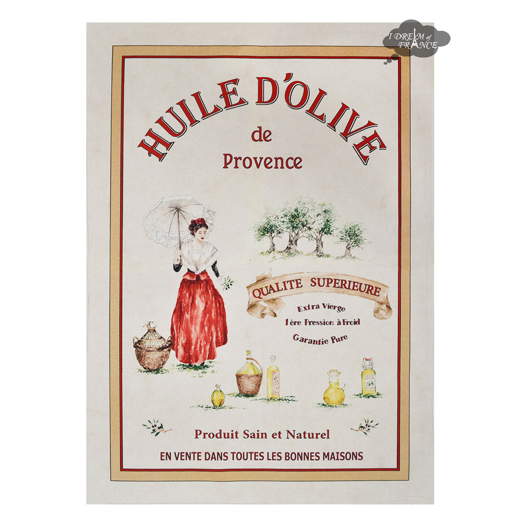 Huile d'Olive French Kitchen Towel by L'Ensoleillade