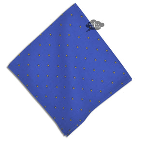 Calisson Sapphire blue Provence Cotton Napkin by Tissus Toselli