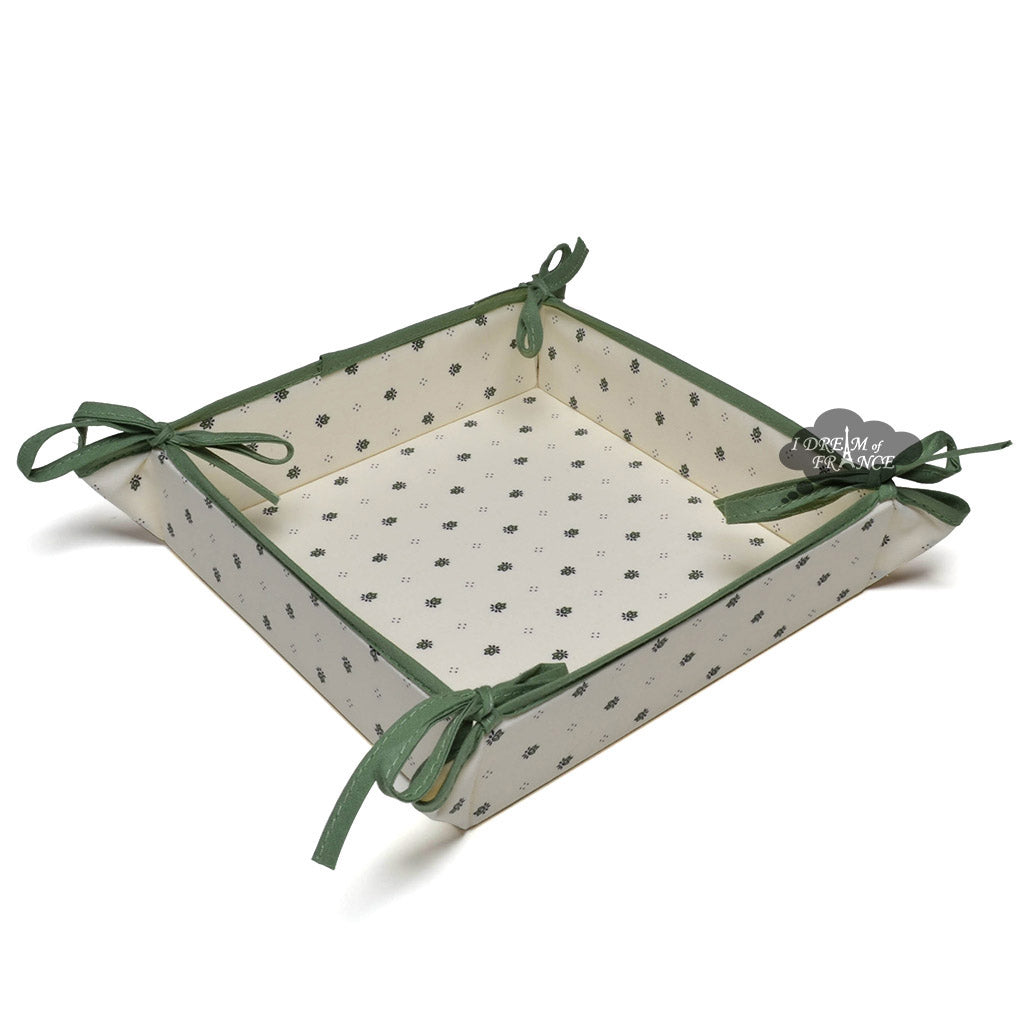 Ramatuelle Cream Cotton Bread Basket by Tissus Toselli