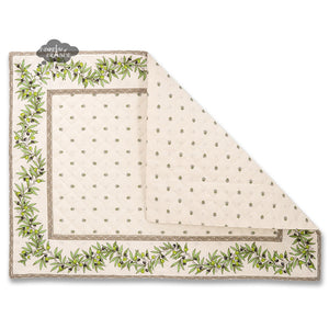 Ramatuelle Cream Quilted Cotton Placemat by Tissus Toselli