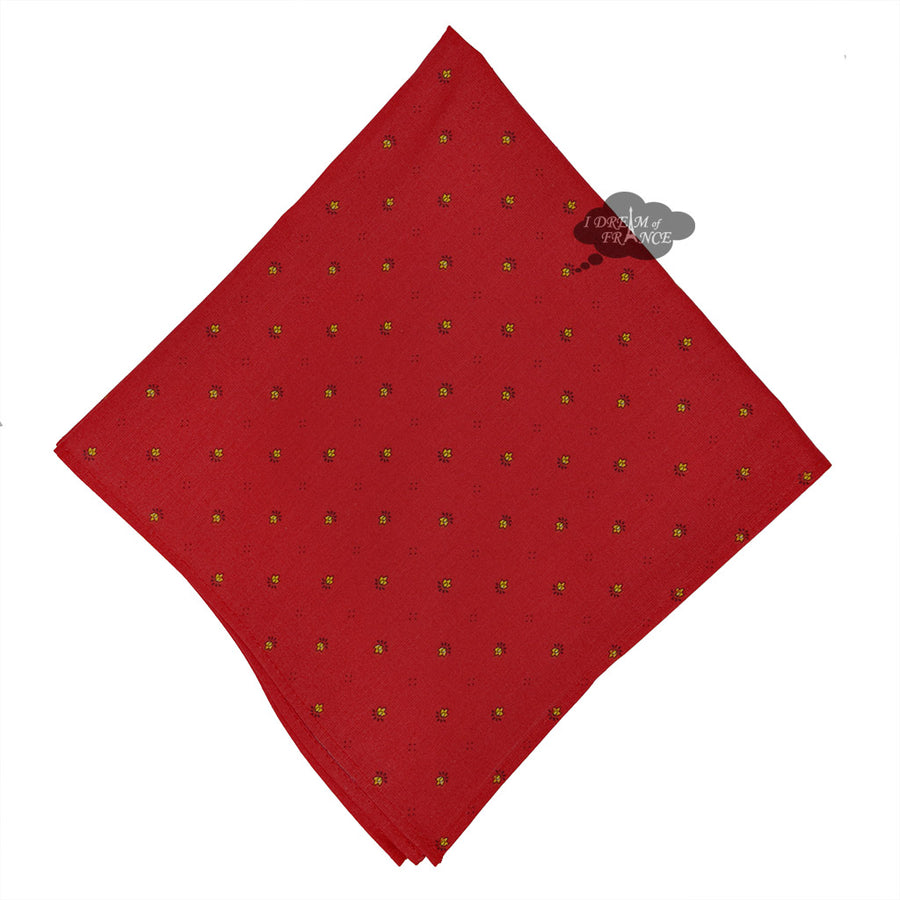 Ramatuelle Red Provence Cotton Napkin by Tissus Toselli