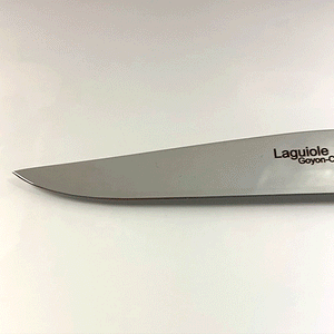 Laguiole Goyon-Chazeau Set of 6 Handcrafted Table Knives - Ruby Red Handles