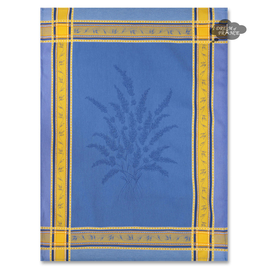 Senanque Blue Cotton Jacquard Dish Towel