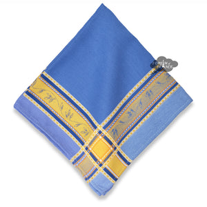 Senanque Blue French Cotton Jacquard Napkin by L'Ensoleillade