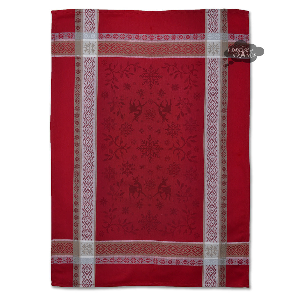 Fleur de lis Christmas Kitchen Towel, Farmhouse Dish Towel –  Candicouturedesigns