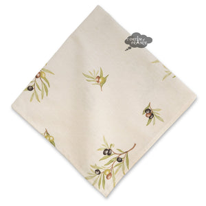 Clos des Oliviers Cream Provence All-Over Cotton Napkin by l'Ensoleillade