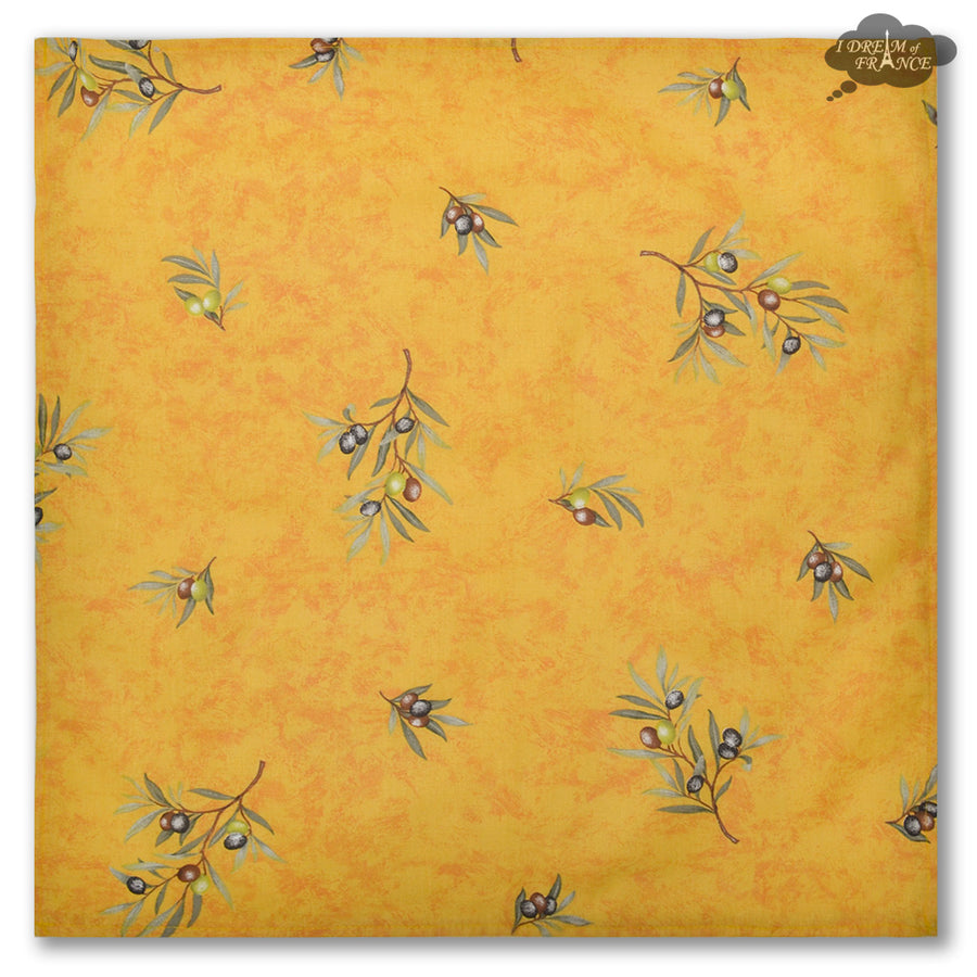 Clos des Oliviers Yellow Provence All-Over Cotton Napkin by l'Ensoleillade