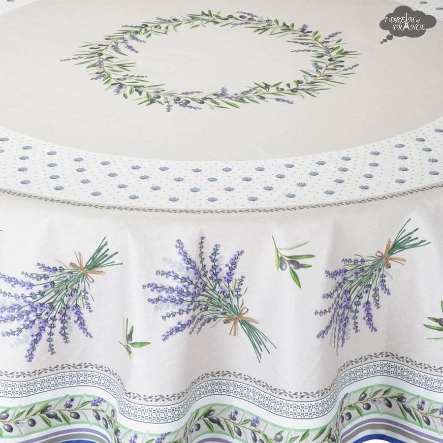 70" Lauris Coated Cotton Tablecloth by Tissus Toselli