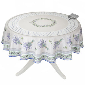 70" Lauris Coated Cotton Tablecloth by Tissus Toselli