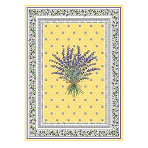 Lauris Yellow French Cotton Kitchen Towel by Tissus Toselli