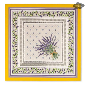 Lauris Yellow Provence Cotton Napkin by Tissus Toselli