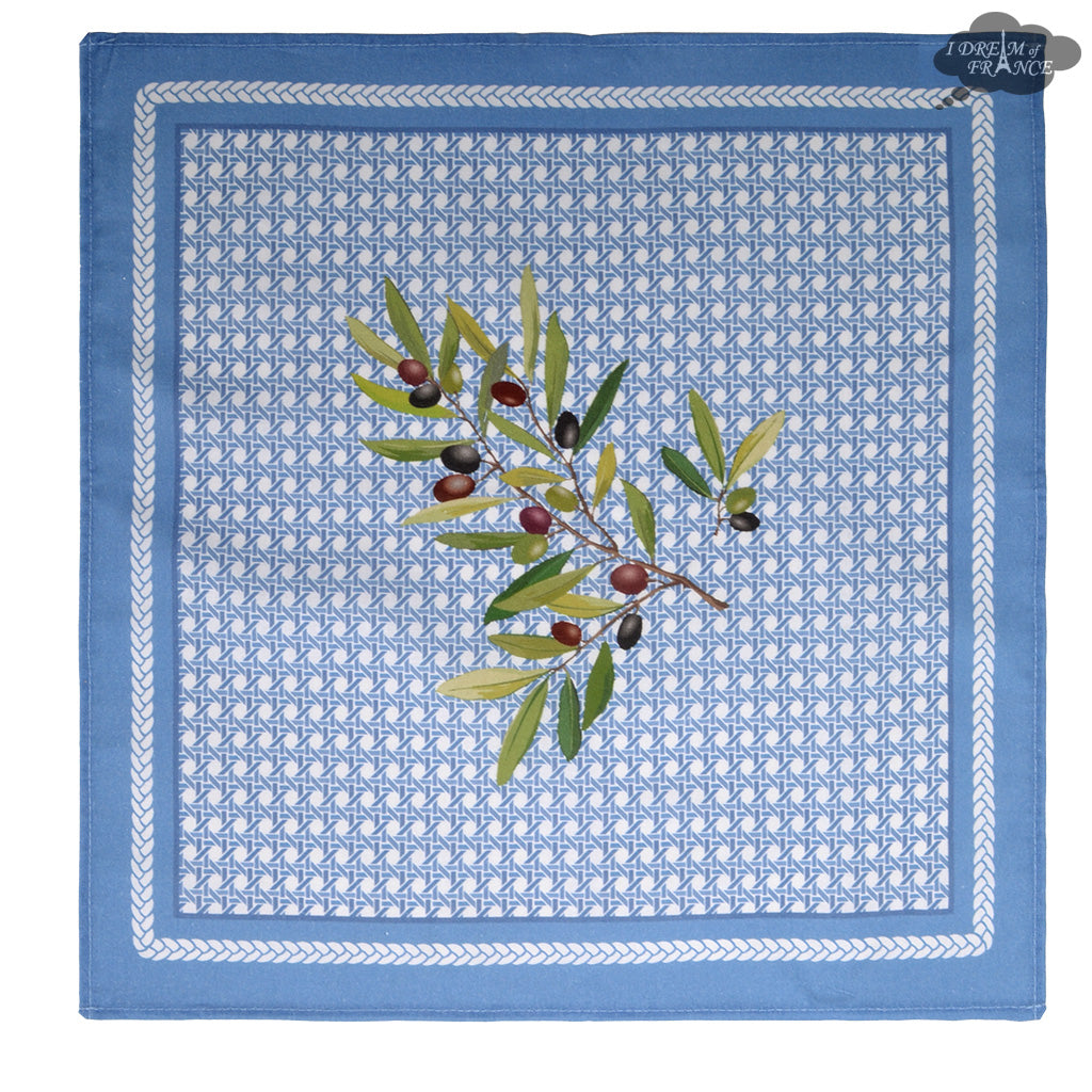 Nyons Blue Provence Cotton Napkin by Tissus Toselli