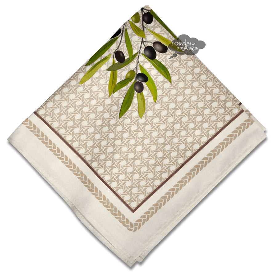 Nyons Cream Provence Cotton Napkin by Tissus Toselli