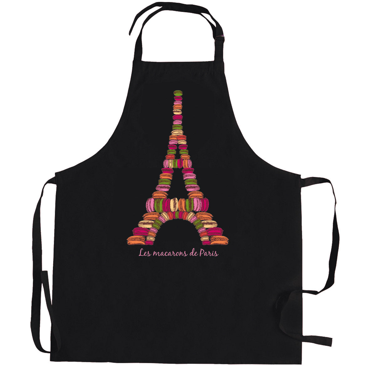 Macarons Eiffel Tower French Cotton Kitchen Apron by Winkler Torchons & Bouchons