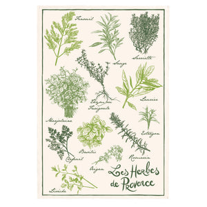 Herbes de Provence (Provence Herbs) Cotton Tea Towel by Winkler Torchons et Bouchons