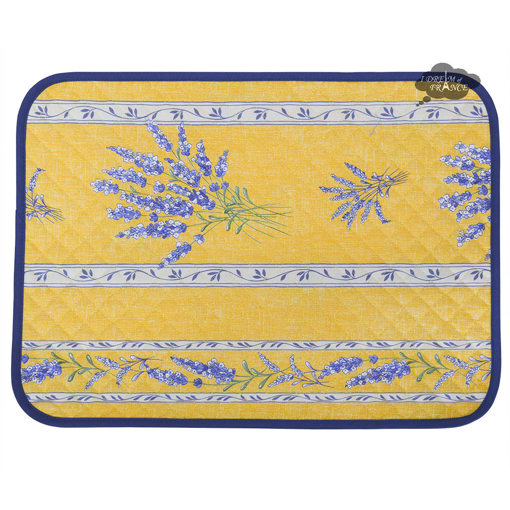 Valensole Yellow Cotton Quilted Placemats by L'Ensoleillade