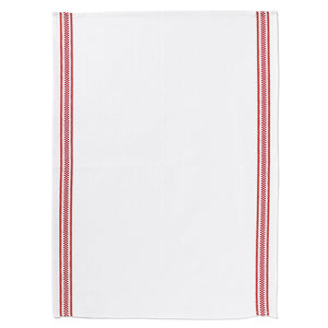 Checkerboard Border Red Cotton Dish Towel by Winkler